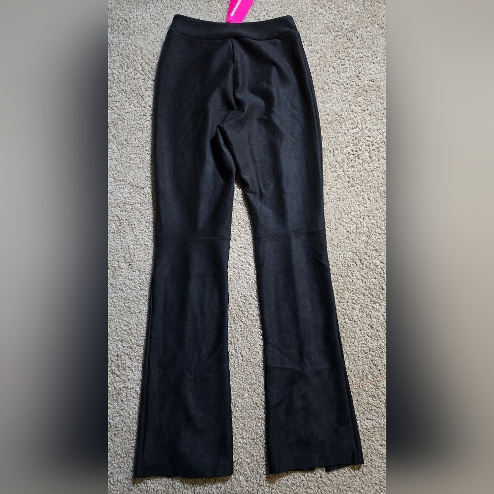 Nwt Commando Faux Suede Black Split Front Pant Size Medium - Picture 8 of 10